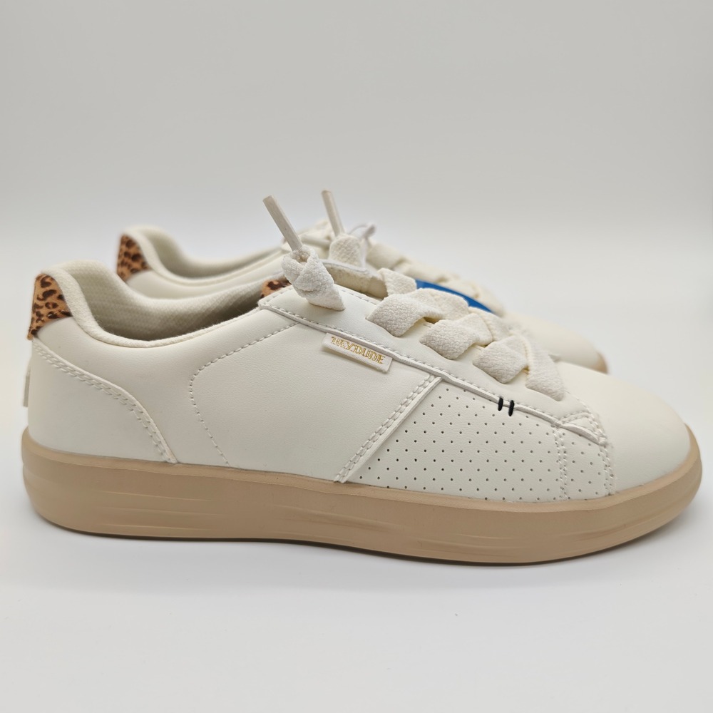 Hey Dude Karina Duo Classic Wide Sneakers Egret Multi Leopard Print 44958-0NI